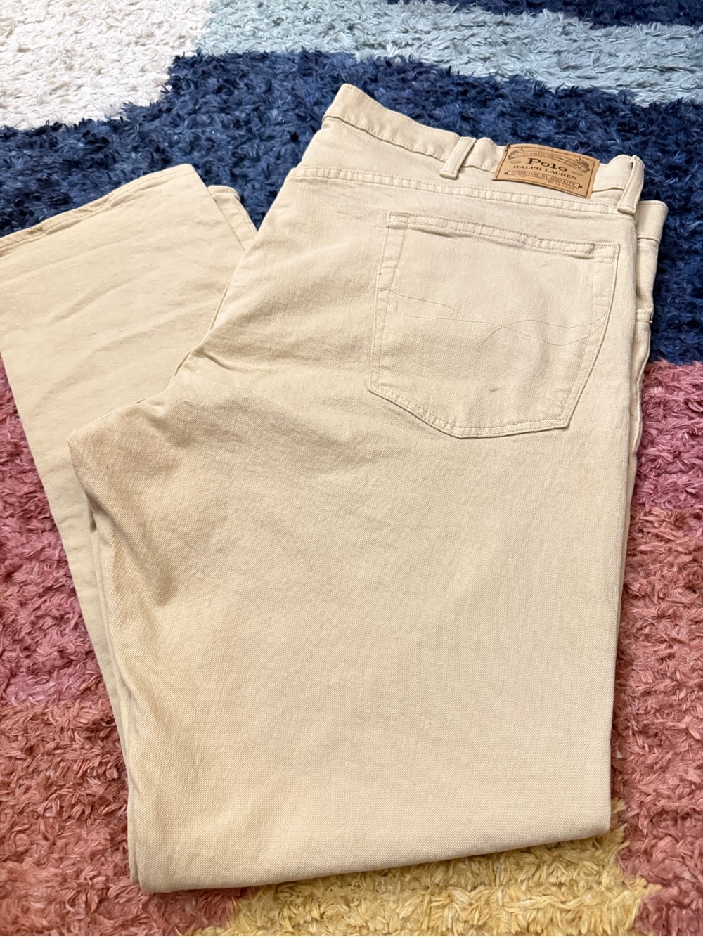 Polo Ralph Lauren Men's Cream Denim Pants